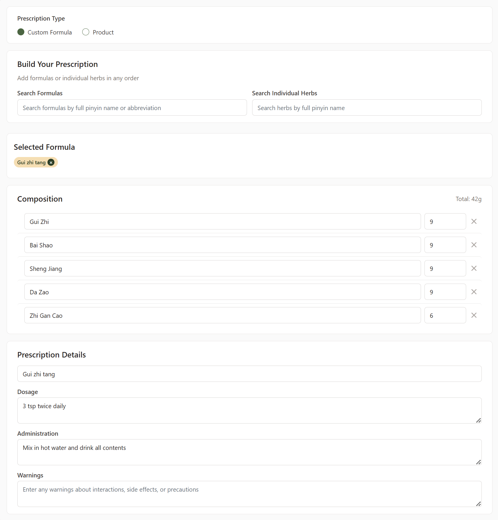 Prescription Management Feature